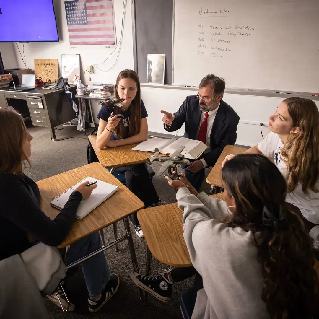 Students in history class