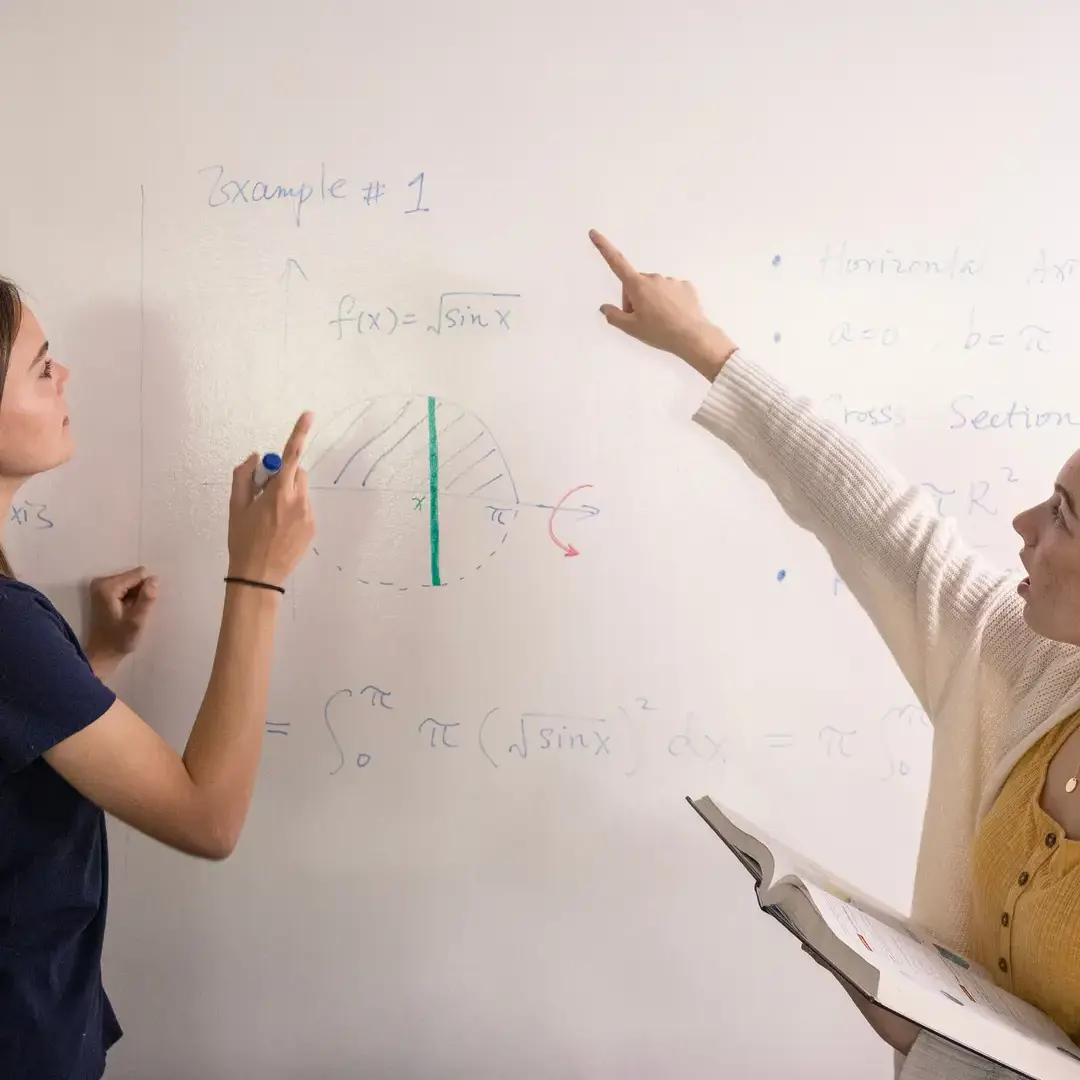 Students in math class
