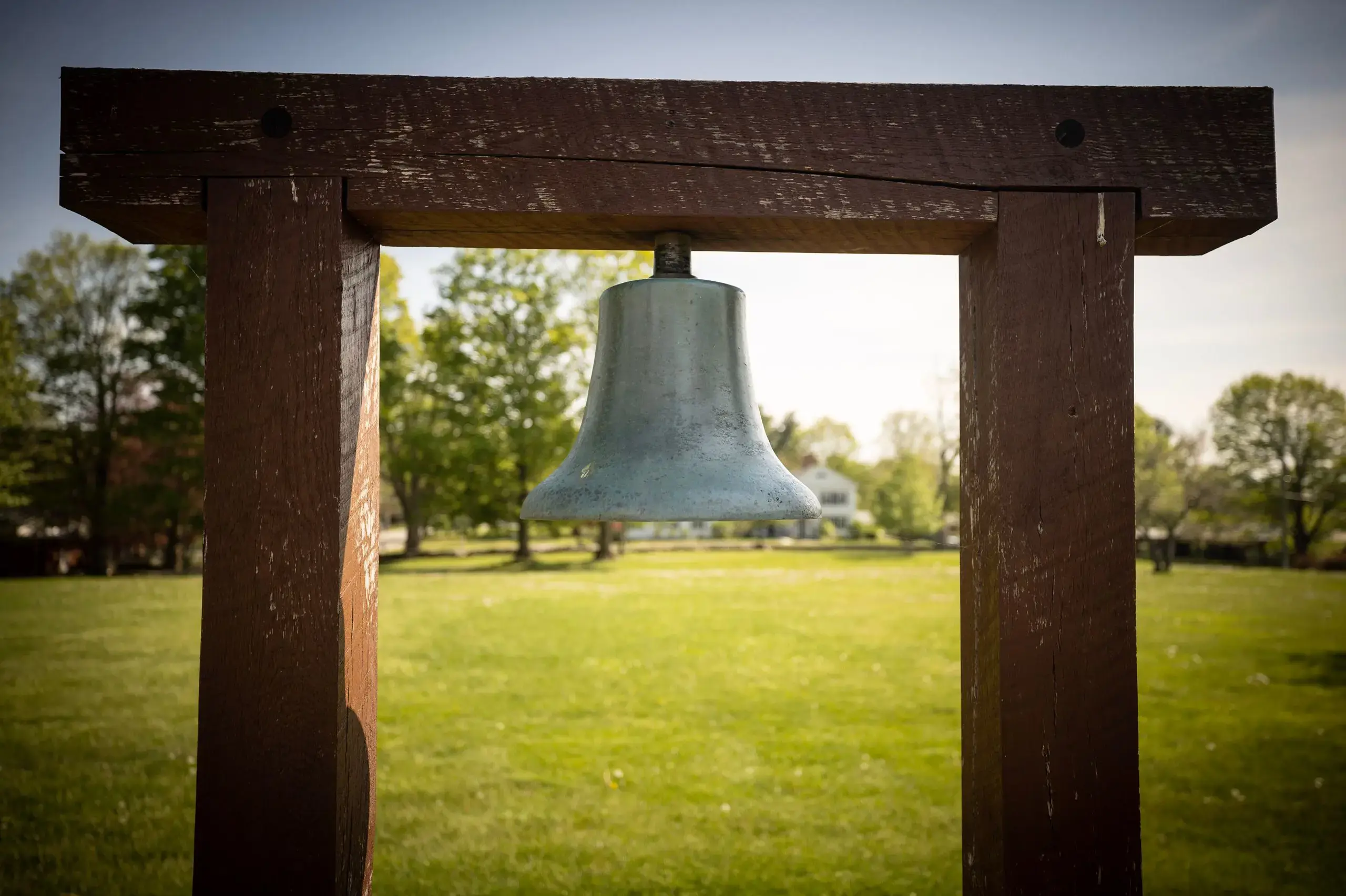Historical bell on Marvelwood campus