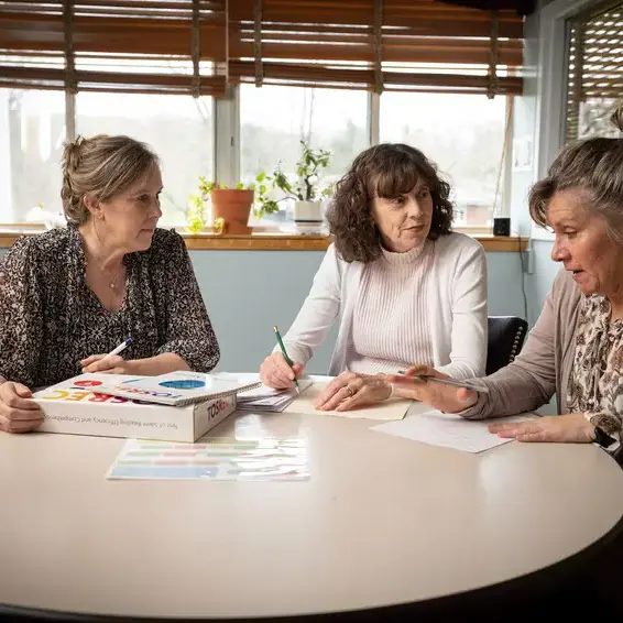 Teachers sat at table